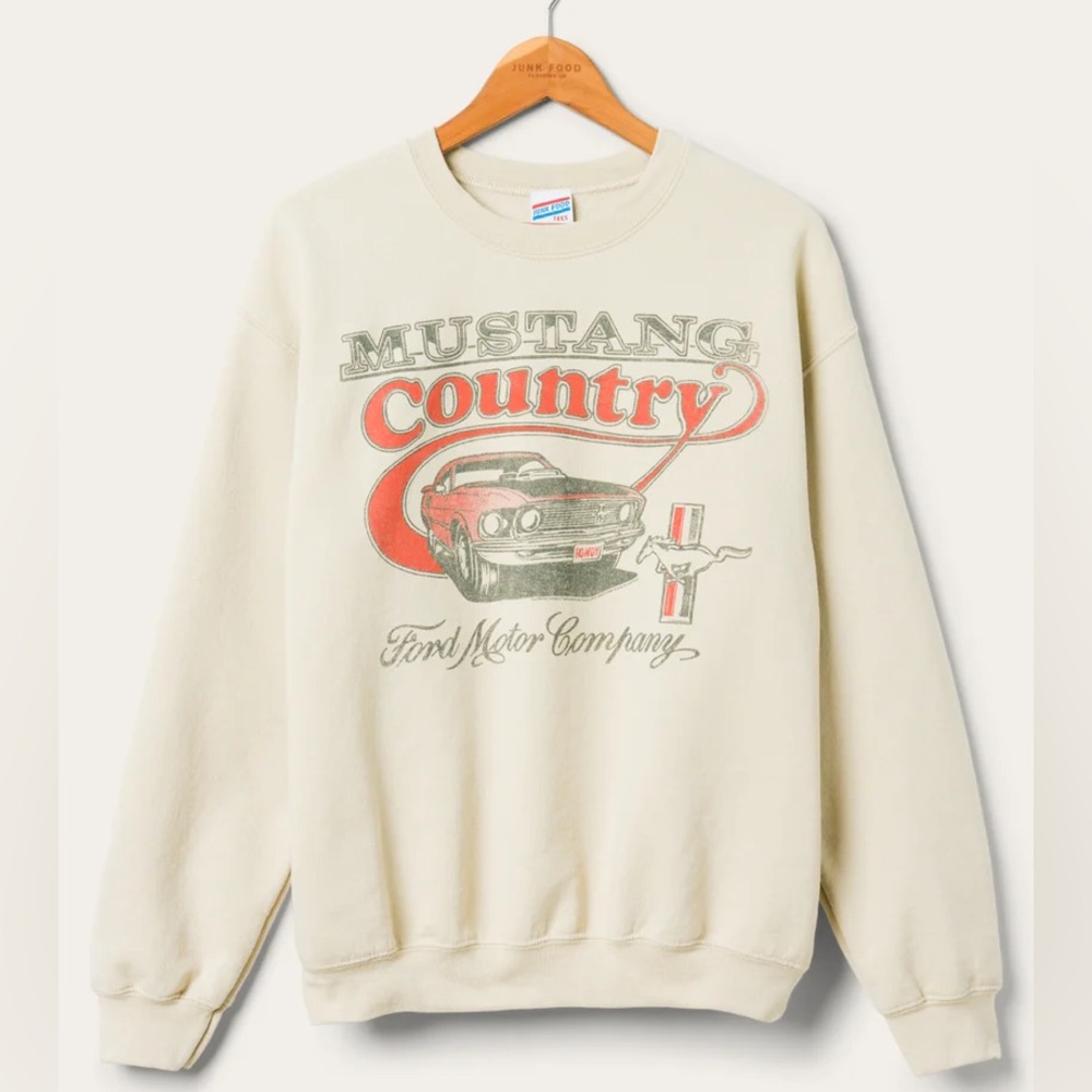 Junk Food Clothing FORD MUSTANG COUNTRY FLEA MARKET FLEECE